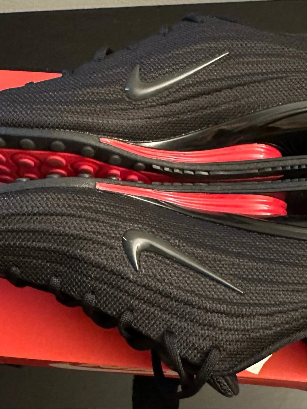 Nike Black Sneakers with Red Highlights